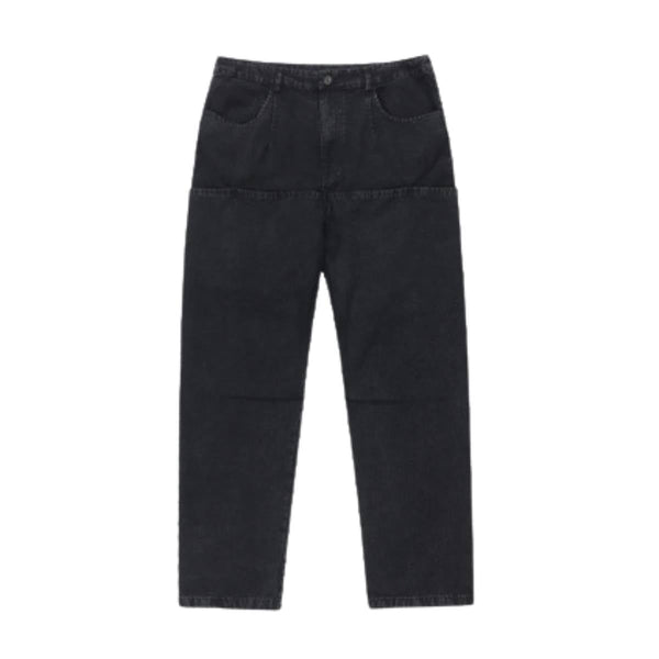 Solid Embroidered Relaxed Straight Leg Jeans
