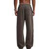 Raw Edge Straight Leg Fleece Sweatpants