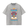 Feeling Good Grow Positive Thoughts Washed Tee-INNBLAC