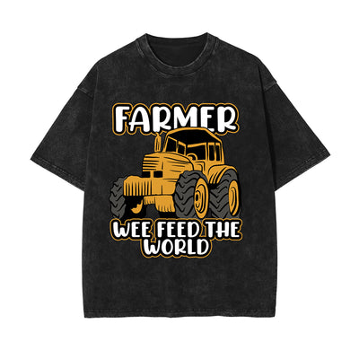 Farmer We Feed the World Pattern Tee-INNBLAC
