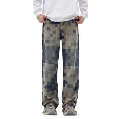 Y2K Pixel Art Baggy Jeans-INNBLAC