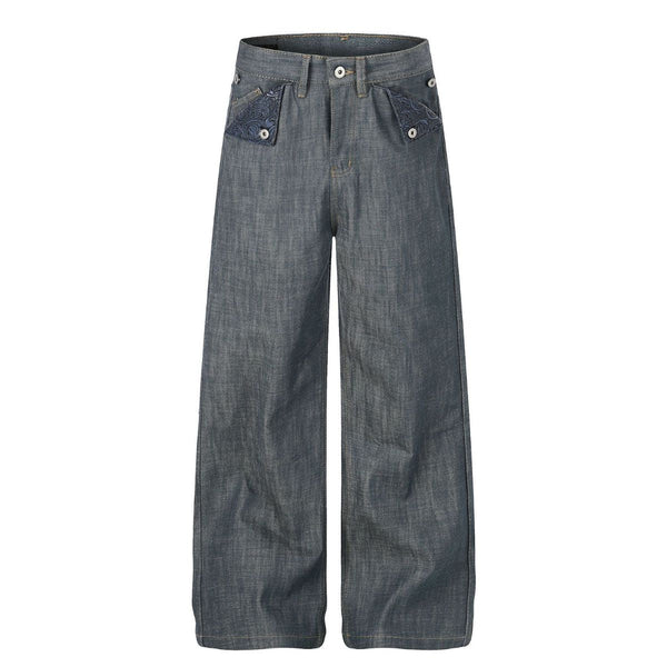 Raw Wash Wide Leg Selvedge Jeans