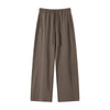 Curved Seam Straight Leg Casual Street Trousers