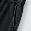 Streetwear Distressed Curved Panel Straight-Leg Pants