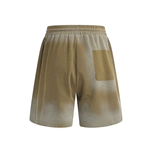 Ombre Color Drawstring Casual Lounge Elastic Waist Shorts