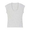 Classic Scoop-Neck Ribbed Sleeveless Top 7.5oz