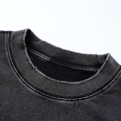 Layered Sleeve Two-Tone Oversized Streetwear T-Shirt