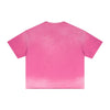 Boxy Raw Edge Washed Loose Short Sleeve Tee