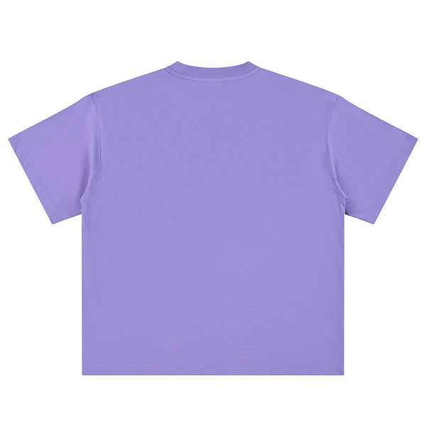 Relaxed Fit Boxy Solid Color Minimal Tee