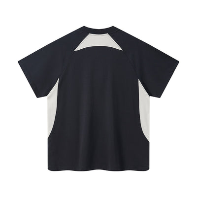 Color Block Oversized Sporty Raglan T-Shirt