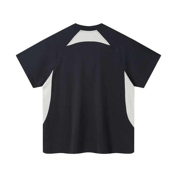 Color Block Oversized Sporty Raglan T-Shirt