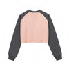 Contrasting Colors Raglan Long-Sleeve Cropped Sweatshirt