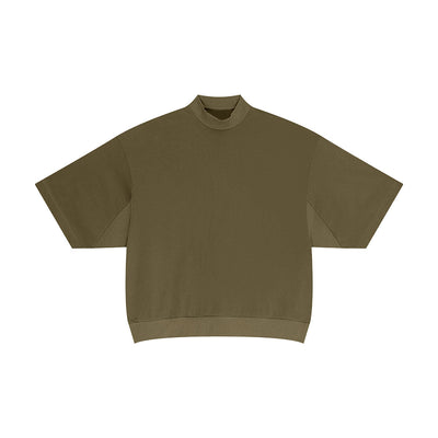 Oversized Mock Neck Short Sleeve T-shirt
