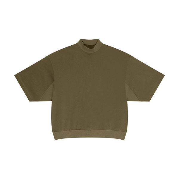 Oversized Mock Neck Short Sleeve T-shirt