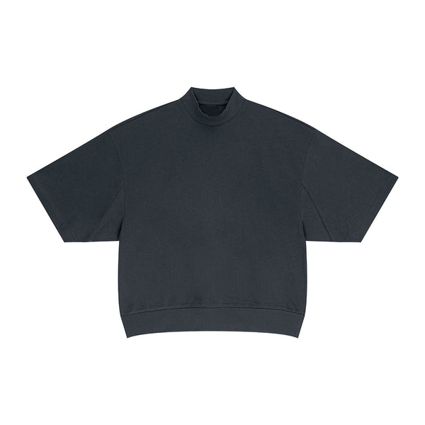 Oversized Mock Neck Short Sleeve T-shirt