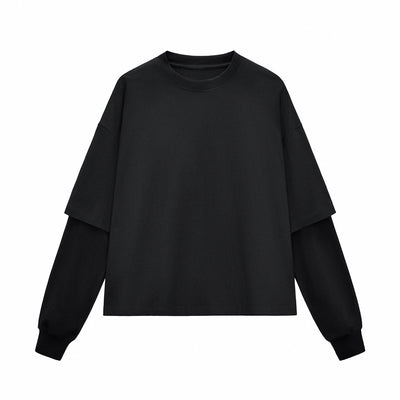 Boxy Fit Two-Layer Sleeve T-Shirt 8.4oz