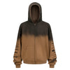 Tiger Stripes Gradient Color Zip Up Hoodie