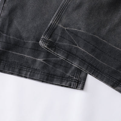 Vintage Whisker Wash Wide-Leg Jeans