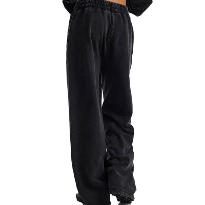 Distressed Washed Patchwork Jogger Pants