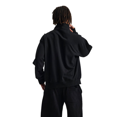 Minimalist Stand Collar Zip Up Sweatshirt