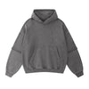 Stone-Washed Mock Two-Layer Hoodie