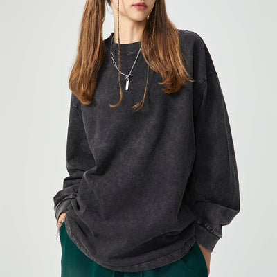 Stone Wash Crew Neck Sweatshirt 360gsm