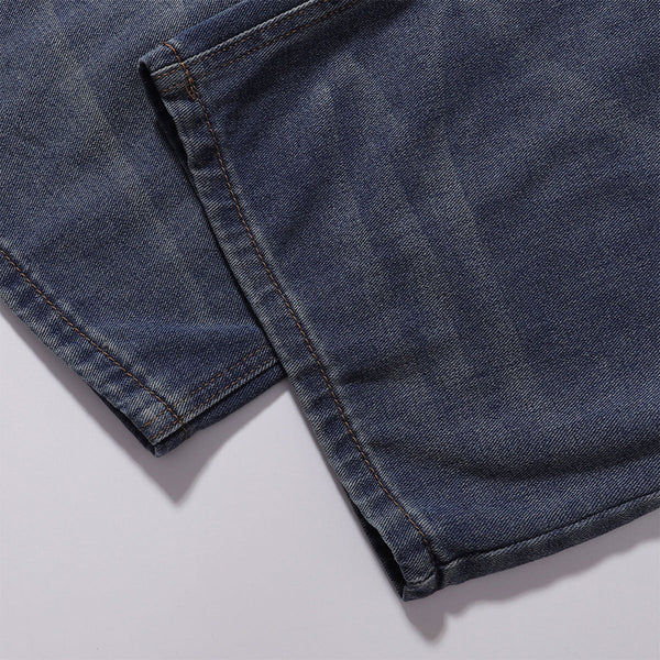 Front Pocket Embroidered Washed Wide Leg Jeans