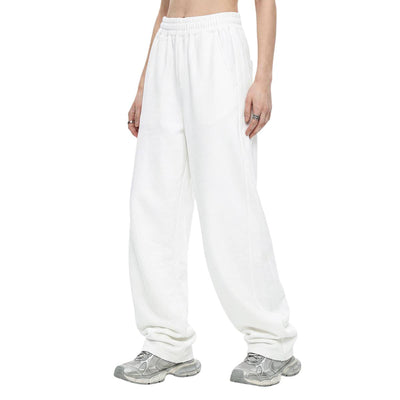 Boxy Curved Fit Elastic Waist Sweatpants