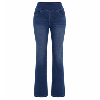 Vintage Washed High Waist Straight Leg Jeans