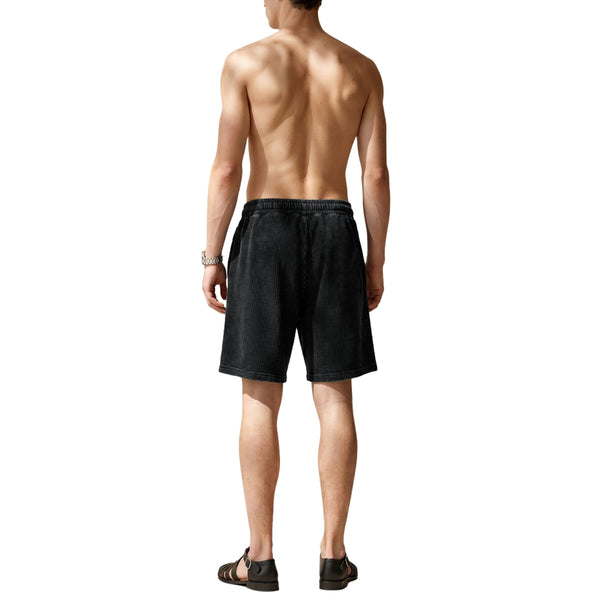 Men’s Vintage Wash Loose Fit Snowflake Waffle Shorts