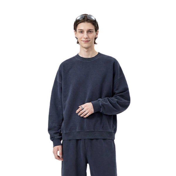 Vintage Washed Terry Crewneck Streetwear Sweatshirt