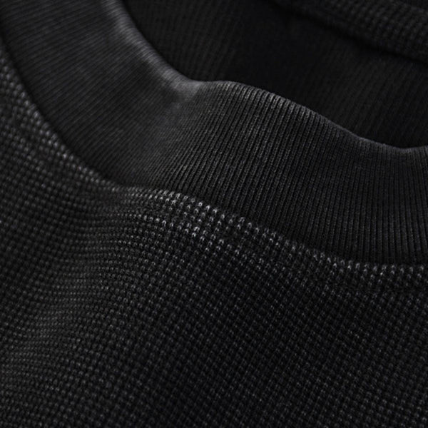 340G Vintage Wash Waffle Knit Relaxed Fit T-Shirt