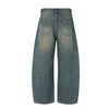High Waisted Wide Leg Vintage Washed Casual Jeans