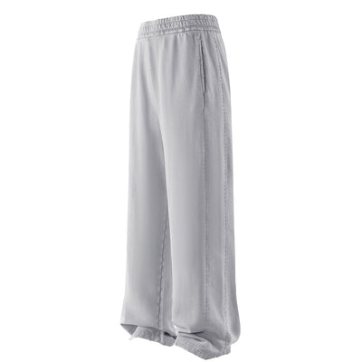 Stone-Wash Side Seam Distressed Sweatpants