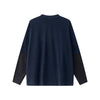 Velour Mock Layered Raglan Sleeve Top