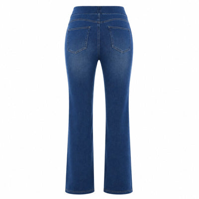 Vintage Washed High Waist Straight Leg Jeans