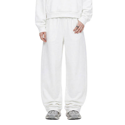 Boxy Curved Fit Elastic Waist Sweatpants