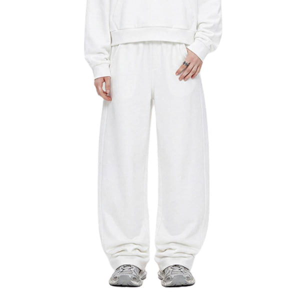 Boxy Curved Fit Elastic Waist Sweatpants