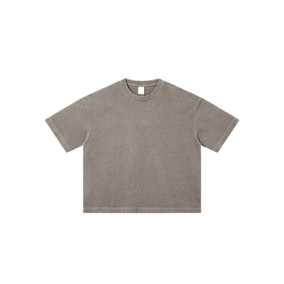 Distressed Fade Drop Shoulder Oversized Cotton T-Shirt