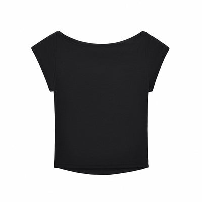 Solid Slim Fit Cropped Hot Girl Tee