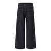 Wide Leg Dark Denim Jeans Classic Fit