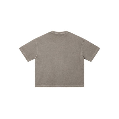 Distressed Fade Drop Shoulder Oversized Cotton T-Shirt