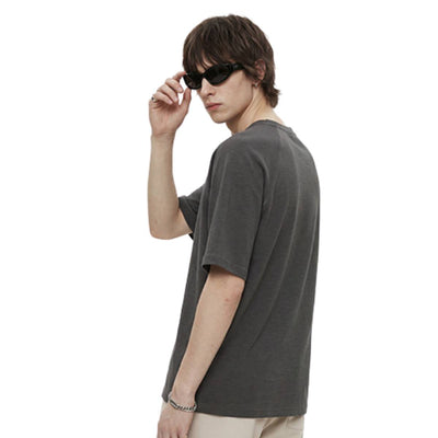 Heavyweight Ladder Cotton Raglan Sleeve Textured Oversized T-Shirt