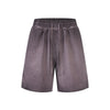 Reverse-Dyed Distressed Raw Edge Shorts