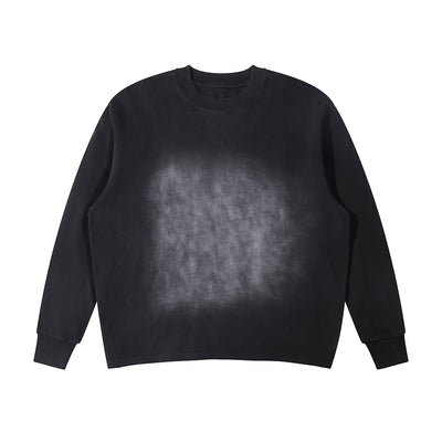 Stone-Washed Faded Cotton Sweatshirt 360gsm
