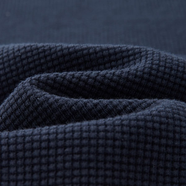 260G Waffle Knit Boxy Long Sleeve Tee