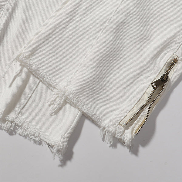 Zipper Hem Slight Flared Leg Cargo Pants