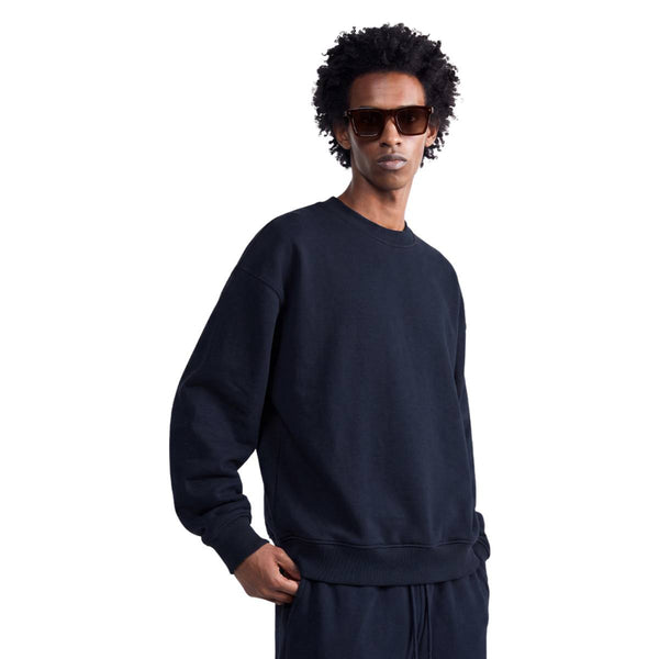 Heavyweight Fleece Boxy Drop Shoulder  Crew Neck Sweatshirt