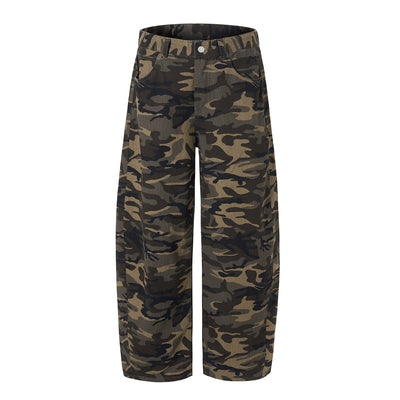 Camo Wide Leg Tactical Pocket Streetwear Pants