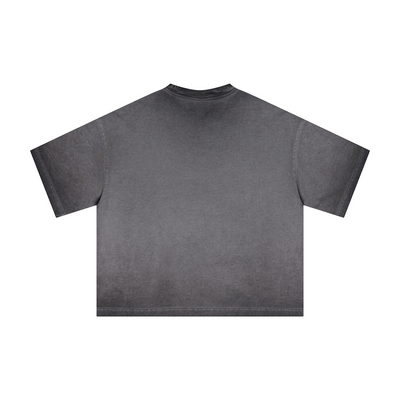 Reverse Fry Washed Vintage Casual Cotton Tee